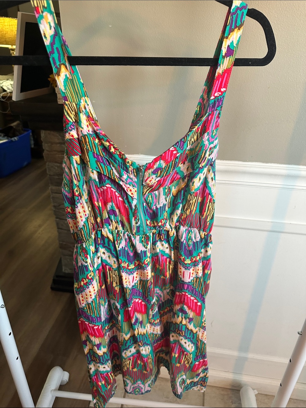 Justify Multicolor Floral Print Sundress with Teal Accents